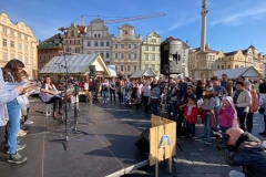 Vystoupení pěveckého souboru Aglaia na Staroměstském náměstí v Praze